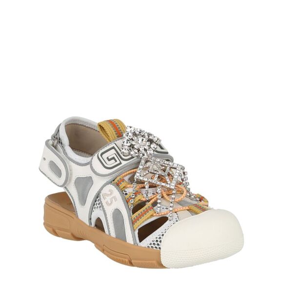 Gucci Mesh Fabric Tinsel Sport Sandals - Picture 2 of 4